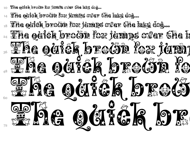 Kingthings Eggypeg font waterfall